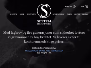 Settem steinindustri AS Gravsteiner i alle prisklasser