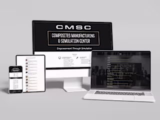 Composites Manufacturing & Simulation Center Website & Logo