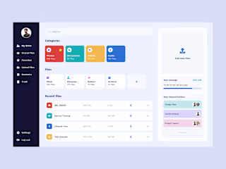 Cloud Storage Dashboard UIUX and UI Design