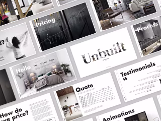 Minimalistic PowerPoint presentation for architects