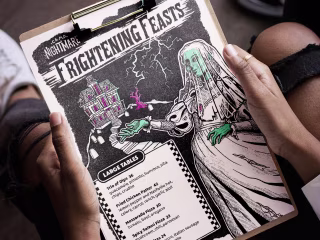 Spooky Event Branding + Custom Menus for Soho House Nashville