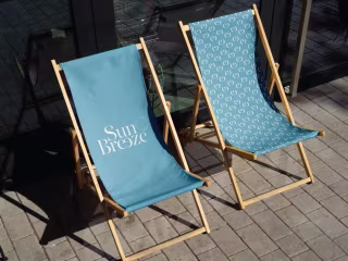 SunBreeze branding, Clothing brand identity and logo