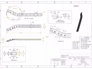 Precision 2D Drafting Project for Industrial Parts Using AutoCAD