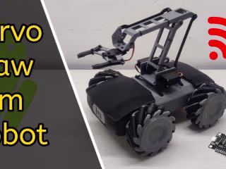 Servo Claw Mechanical arm robot | Mecanum wheel | WiFi Based - …