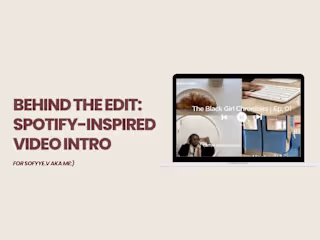 Spotify-Inspired Video Intro for YouTube Channel