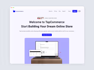 TapCommerce - Framer Design & Build 