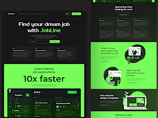 Jobline landing page website design