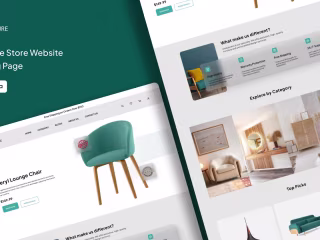 Furniture Store Landing Page Design 