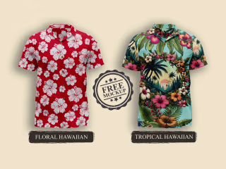 Floral Tropical Hawaiian Shirt Design for Printify