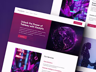 Vizalytix - Squarespace Website