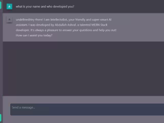 IntellectoBot - AI-Powered Chatbot Using Next.js and Node.js