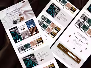 Landing page design for a Ecommerce store.