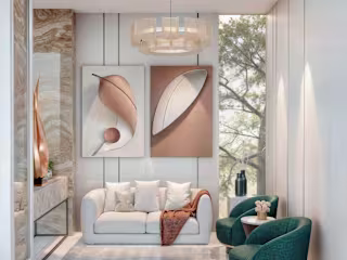 Modern Waiting room Transformation for a Cozy Family Space