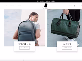 Bag online store UI design on Behance