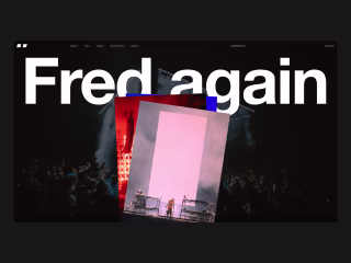 Fred Again: Landing Page Design