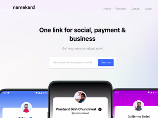 Namekard - One link for social, payment & business.