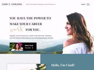 Landing Page for Cindy
