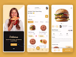 Food delivery app design