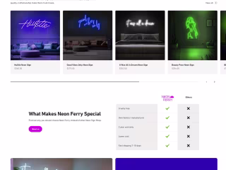 Shopify Website For Neon Design