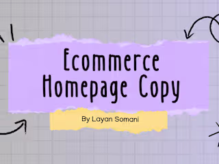 Ecommerce Homepage Copy
