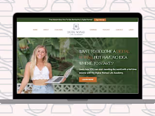 Kajabi Website Redesign for Digital Nomad Life Academy