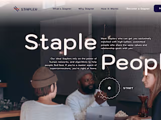 Dynamic landing page for dating startup