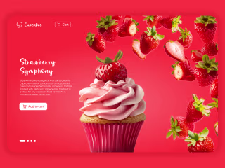 Cupcake website - Figma interactions