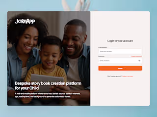UIUX Design for JordApp - AI Storybook Generators for Kids