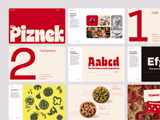 Piznek - Brand Guidelines Pizza