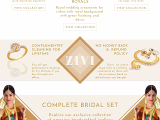 ZIVI Jwellery shop web design