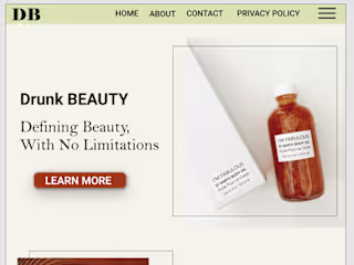 DB Skincare Landing Page