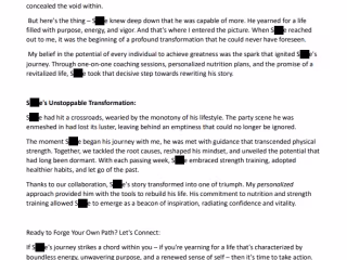 E-Mail copywriting for a fitness influencer 2.0
