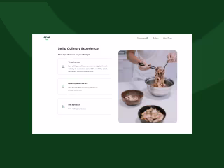 SRVE - app for personal chef booking