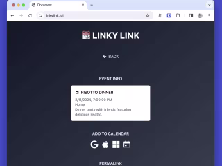 Calendar Link App