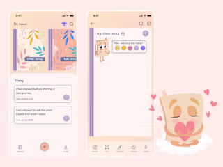 UI/UX Mobile App Design for a Gamified Diary | Notes App