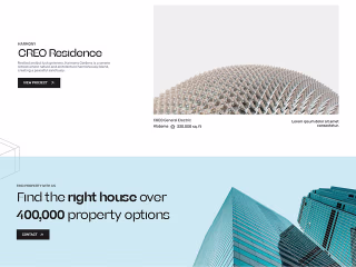 CREO Architecture Landing Page Design