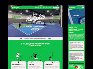 The Heights Racquet & Social Club Website