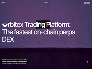 Orbitex: The fastest on-chain perps DEX