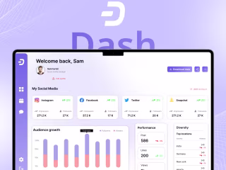 Dash - A social media dashboard UI/UX Design | Behance