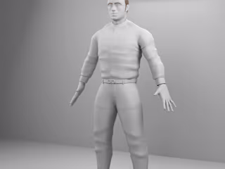 3D Modeled Human Figure in Formal Attire