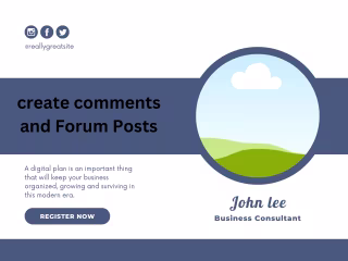 Create comments and Forum Posts