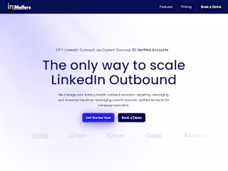 Modern Linkedin Marketing agency lander "InMailer"