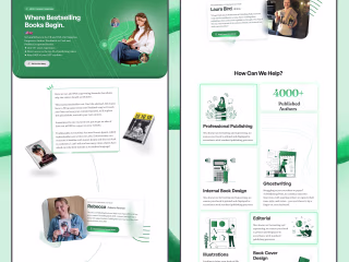 Landing Page With A Fresh Feel For Book Publishing Agency