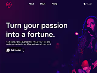 Teder - Web design for live-streaming platform