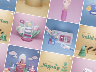 3D UI Illustrations