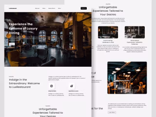 Luxury Restaurant Landing Page