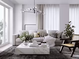 Interior Design. 3d render Living room