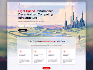 SpinGlass - Landing Page for a Blockchain Startup
