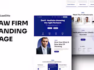 Law Firm UX/UI Landing Page Design