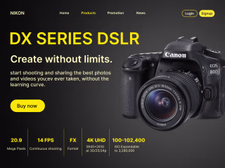 Nikon Product Page Design